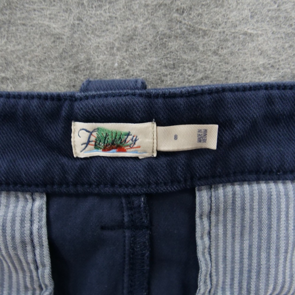 Faherty Pants Womens 8 Navy Blue Organic Cotton Stretch Wide Leg Chino High Rise - Picture 5 of 11